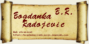 Bogdanka Radojević vizit kartica